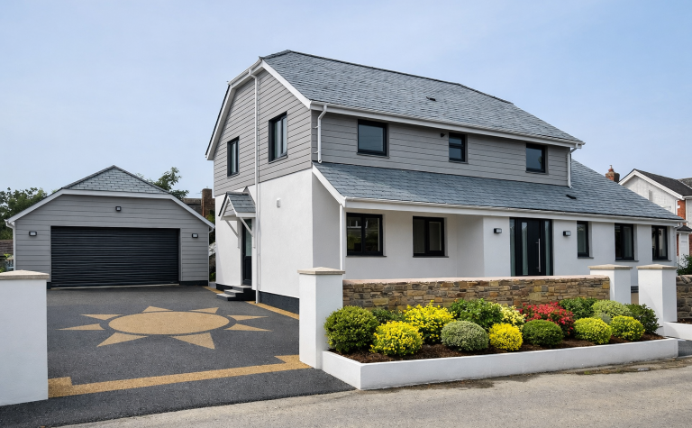 Reconfiguration, single storey extension and garage
